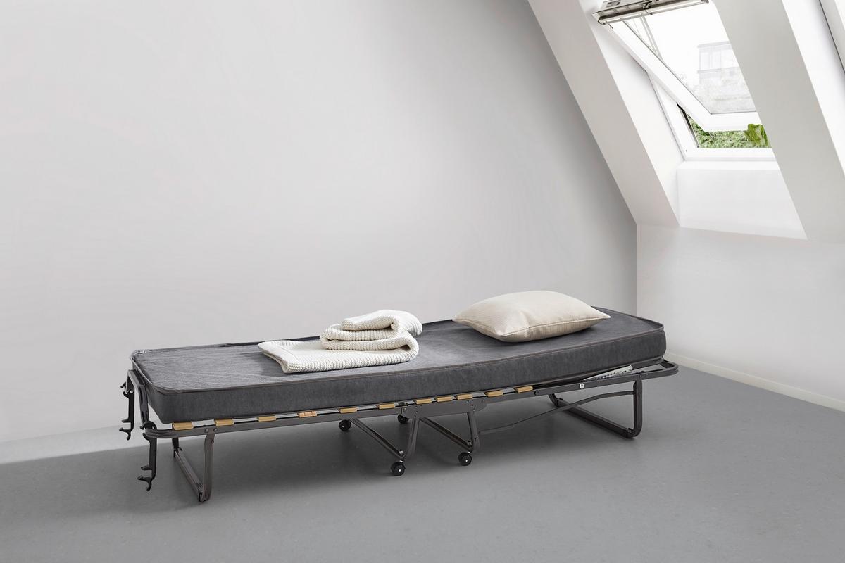 Klappbett Best Anthrazit ca. 80x195cm - Anthrazit, Konventionell, Metall (80/195cm) - Mömax