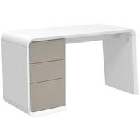 BIURKO MEMPHIS - biały/taupe, Lifestyle, materiał drewnopochodny (140/76/55cm) - MID.YOU