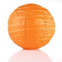 Leuchtenschirm Valentina aus Papier in Orange - Orange, KONVENTIONELL, Papier/Metall (50cm) - Modern Living
