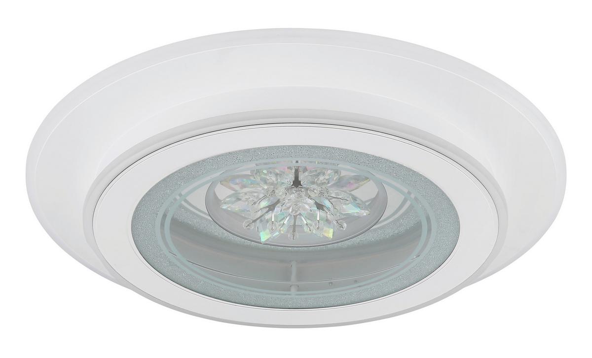 Led Stropna Svjetiljka Boja Kroma - bijela/prozirno, Konvencionalno, metal/plastika (46/6,5cm) - Globo