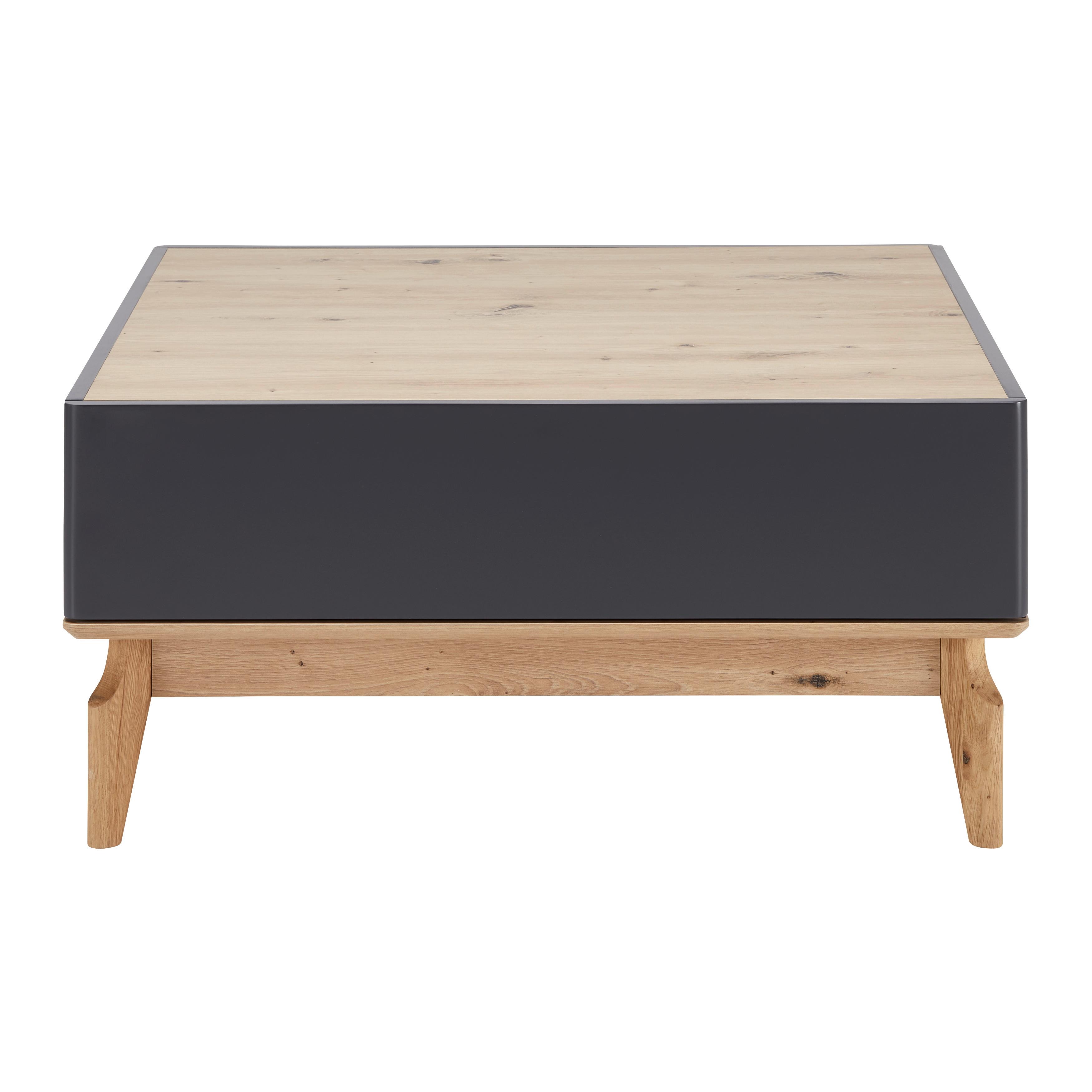 SOFFBORD FOSCO - grå/ekfärgad, Modern, trä (80/80/38cm) - Bessagi Home