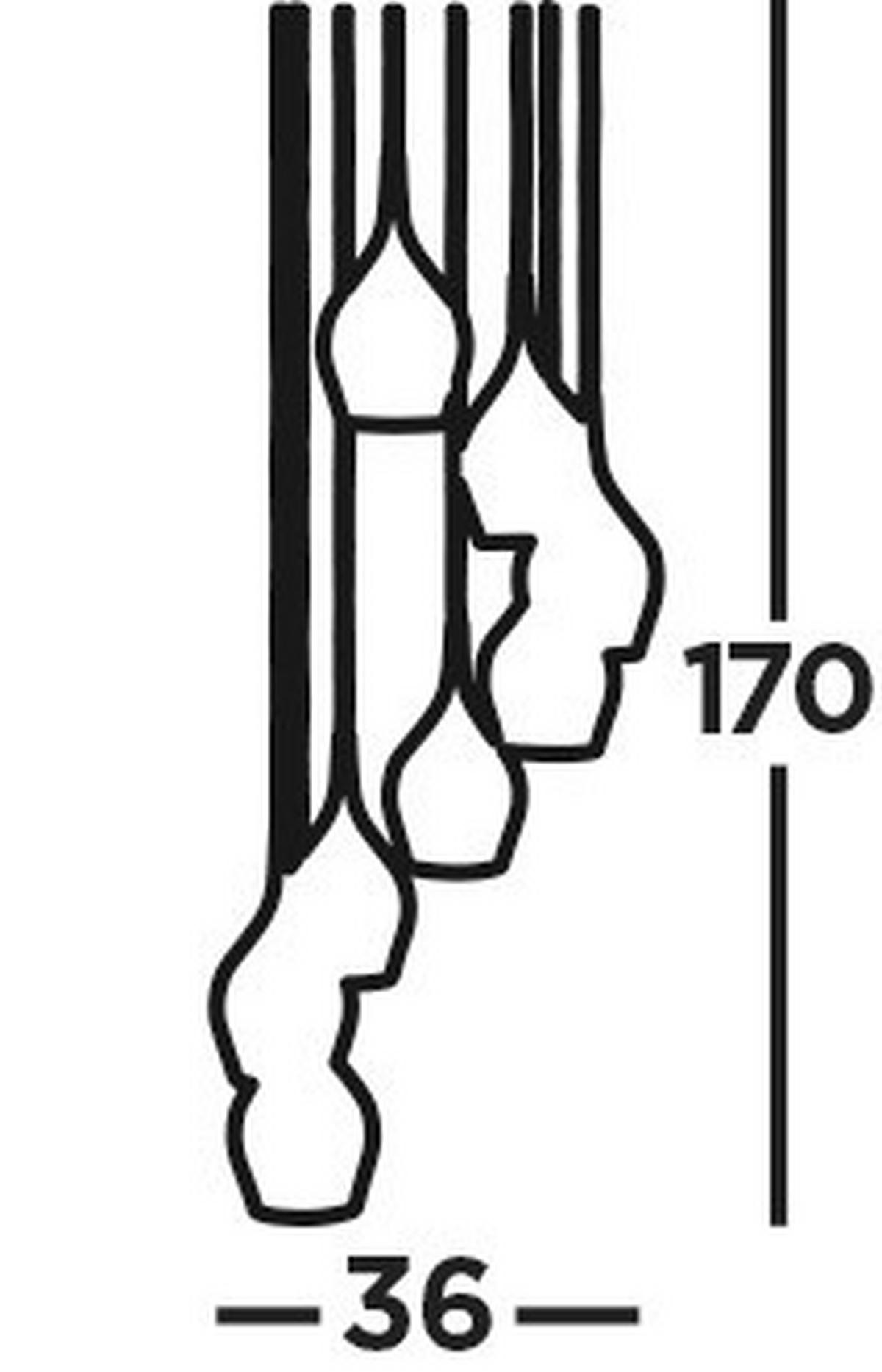 Függeszték Vibrant 6468-8 - sárga/borvörös, Design, fém (36/170cm)