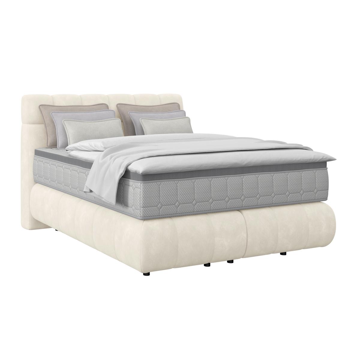 Boxspring Krevet Nobu - crna/boje šampanjca, Trend, drvo/tekstil (140/200cm) - Premium Living