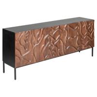 Sideboard Desert Walnussfarben/Schwarz - Walnussfarben/Schwarz, Trend, Holz/Metall (175/76/40cm) - P & B
