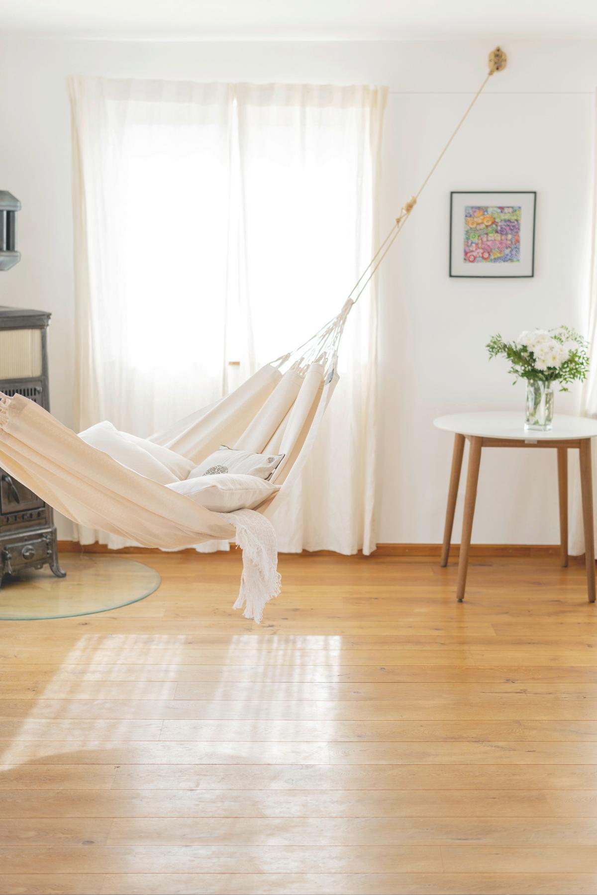 Hängematte Classic Single Hammock Weiß - Weiß, KONVENTIONELL, Textil (140/300cm) - La Siesta