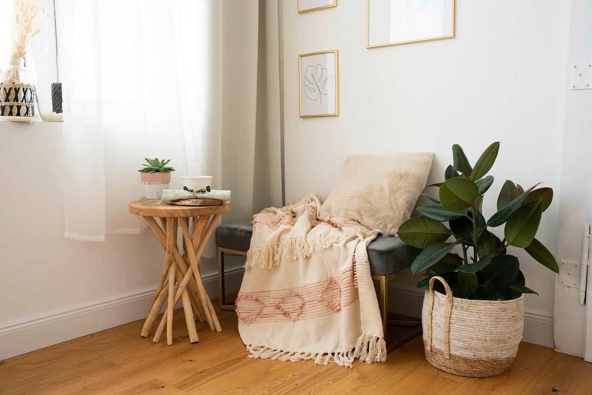 DECKE BOHIST 225 - Naturfarben, Konventionell, Textil (130/170cm)