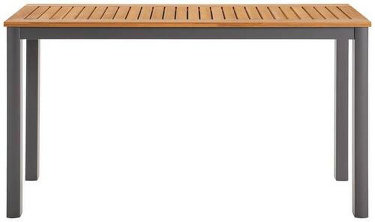 STÓŁ BALKONOWY BURGENLAND - kolor drewna eukaliptusowego/antracytowy, Design, metal/drewno (137/43/75cm) - Mömax