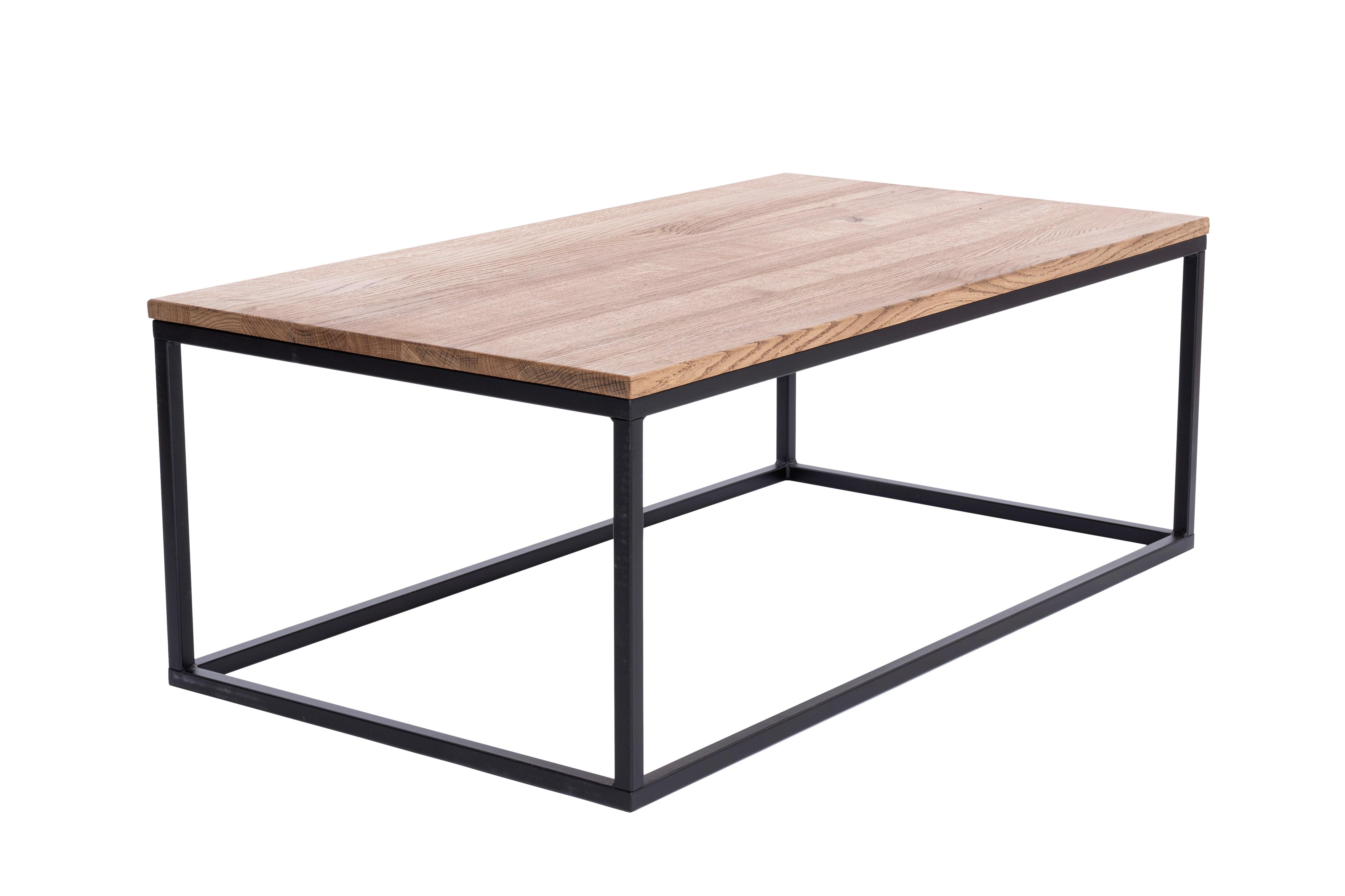 Couchtisch B152413 Jonas - Eichefarben/Schwarz, Natur, Holz/Metall (110/60/40cm) - Globo