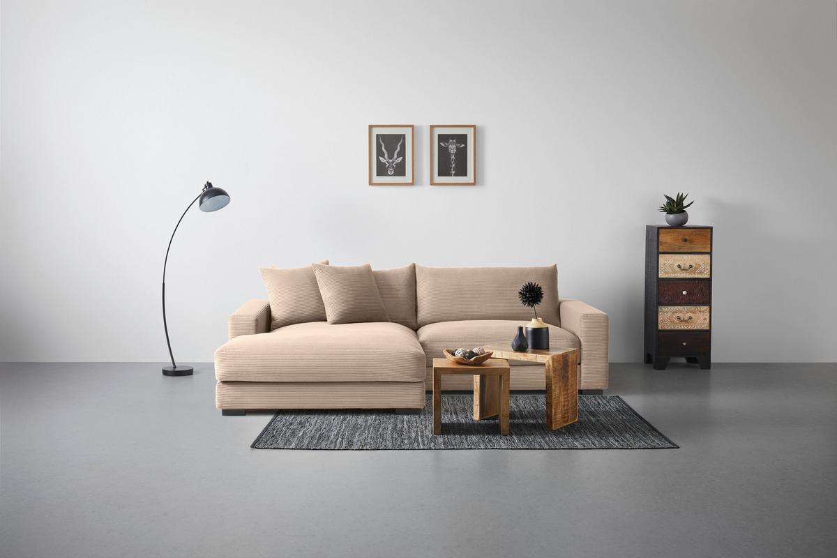 Wohnlandschaft Pedro in Braun - Karamell, MODERN, Textil (180/83/265cm) - Mömax