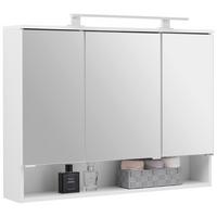 Dulap cu oglindă Fresh - alb, Konventionell, sticlă/material pe bază de lemn (100/75/20cm) - Ondega