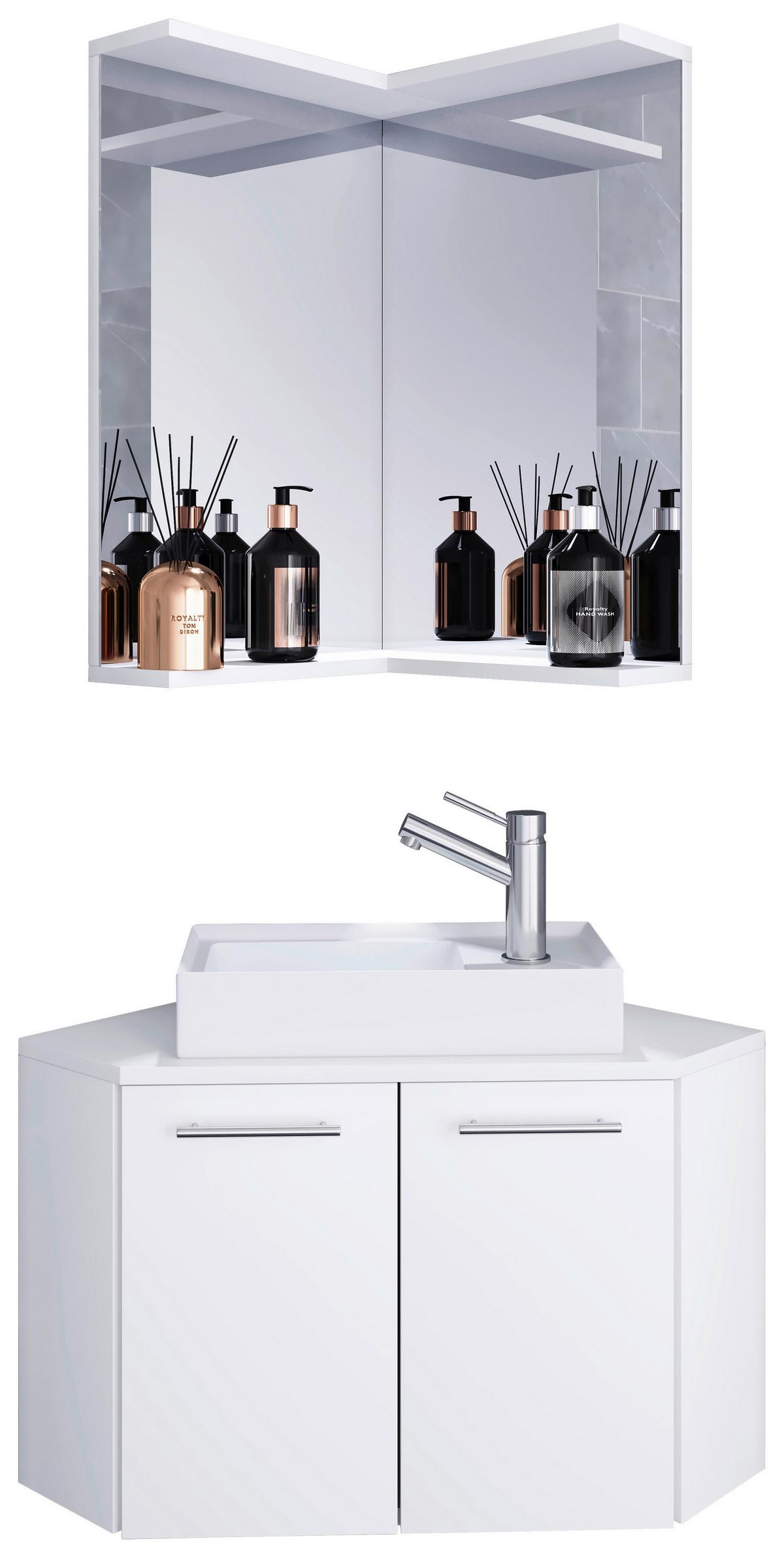 Kopalnica Vilosa, Bela - bela, Moderno, keramika (50cm) - MID.YOU