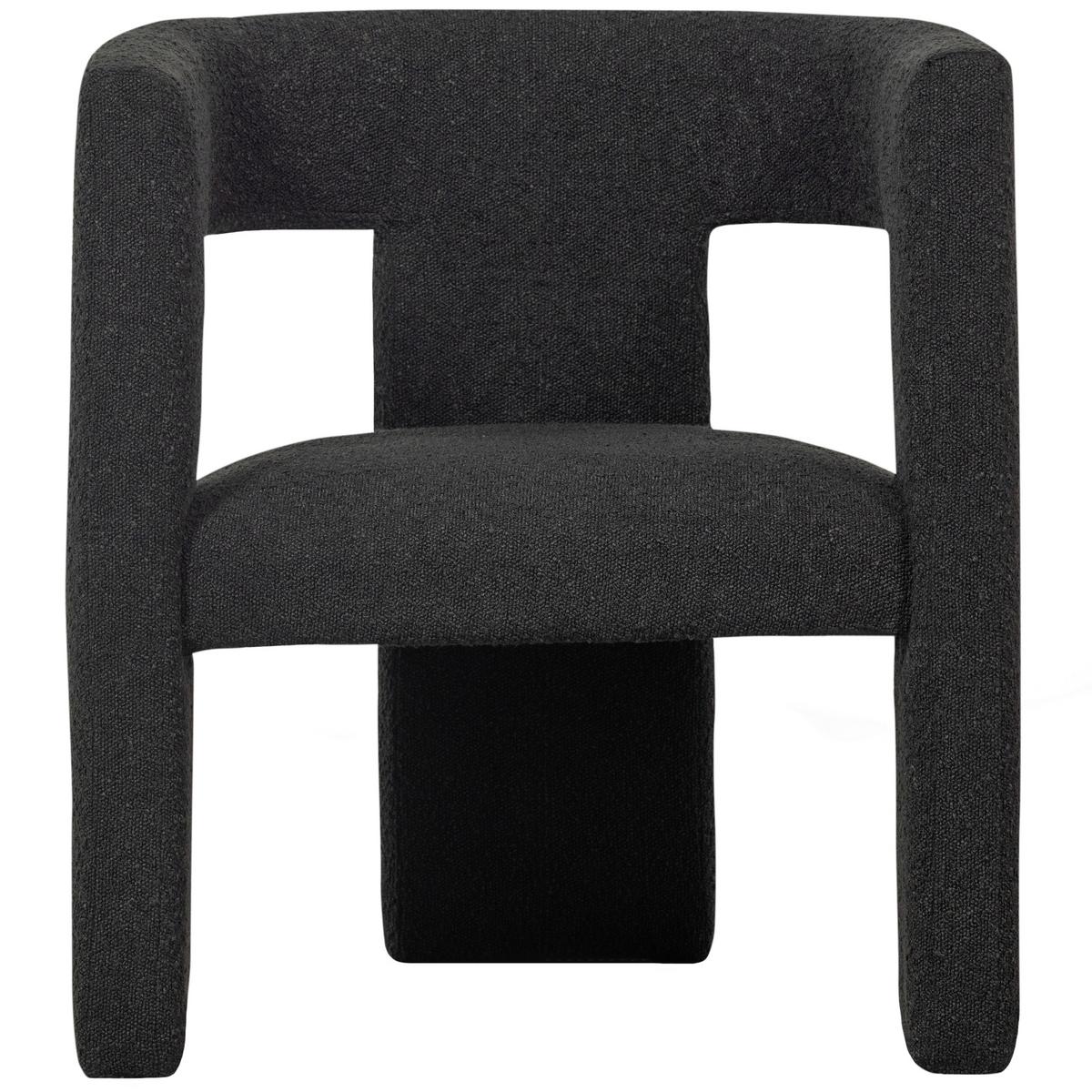 Sessel Tiwa Dunkelgrau Bouclé - Dunkelgrau, Design, Textil (64/70/64cm) - Livetastic