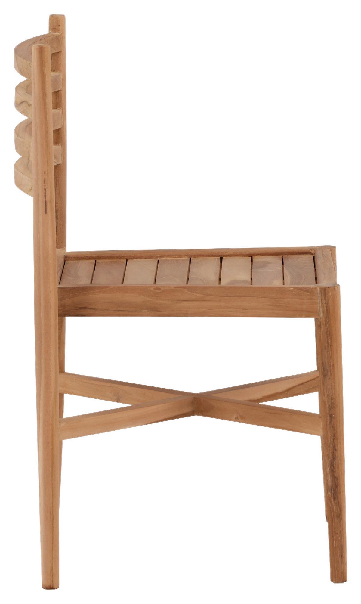 Stapelsessel Kenya ca. 50x81x52 cm Teakholz - Teakfarben, KONVENTIONELL, Holz (50/81/52cm) - Gardenson