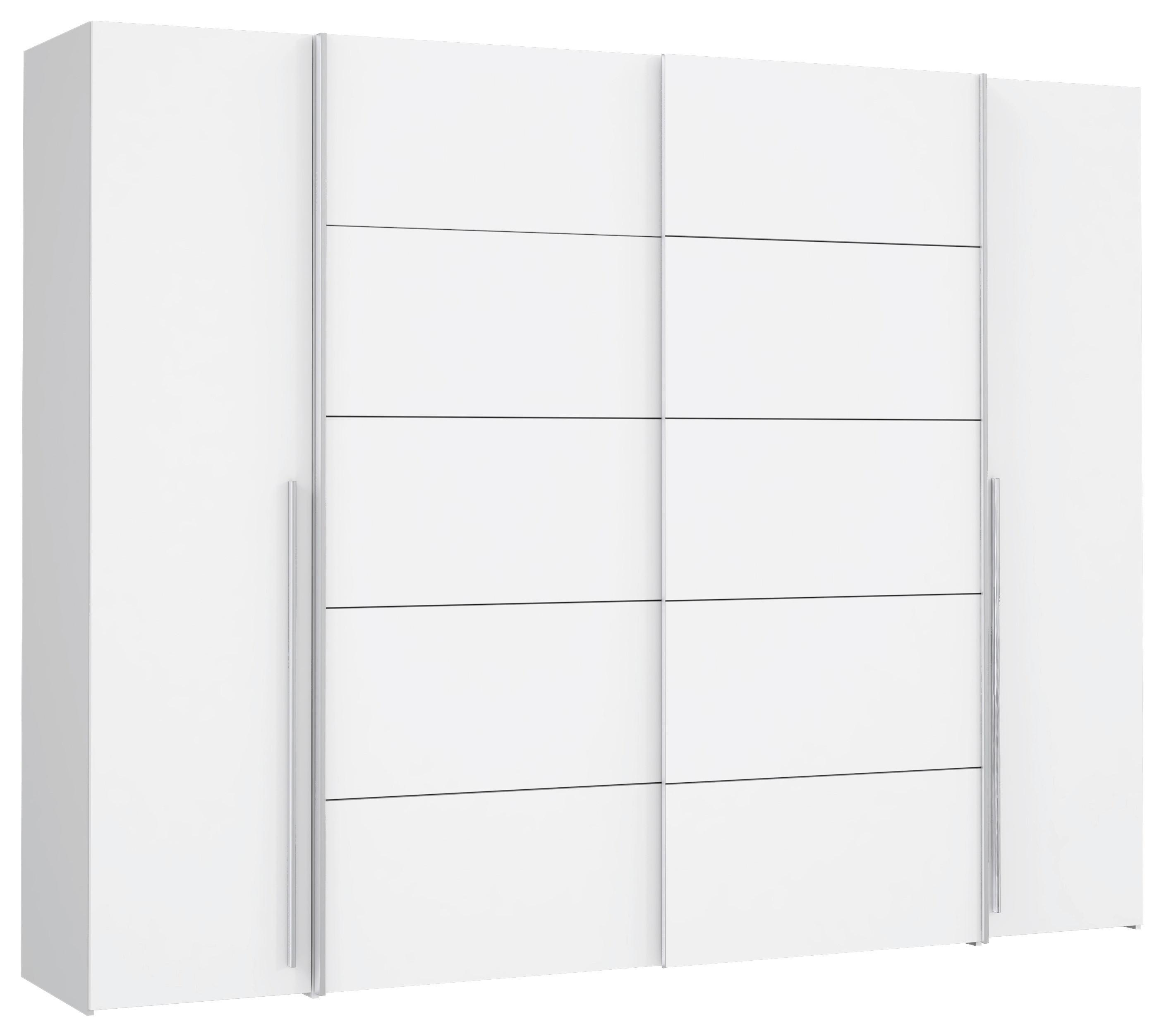 Omara Za Oblačila Narago, Bela - bela/barve aluminija, Moderno, kovina/umetna masa (270/210/61cm) - MID.YOU