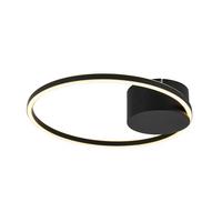 Led Mennyezeti Lámpa Elian - fekete, Modern, műanyag/fém (45/7cm) - Visiona
