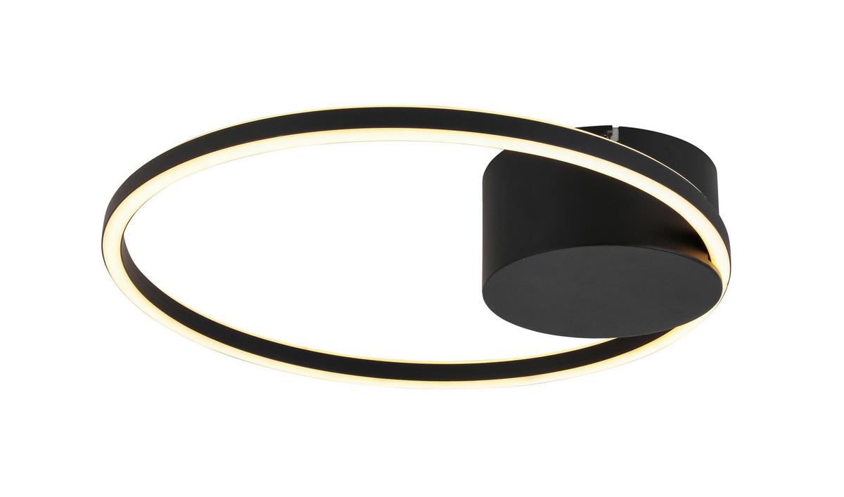 Led Mennyezeti Lámpa Elian - fekete, Modern, műanyag/fém (45/7cm) - Visiona