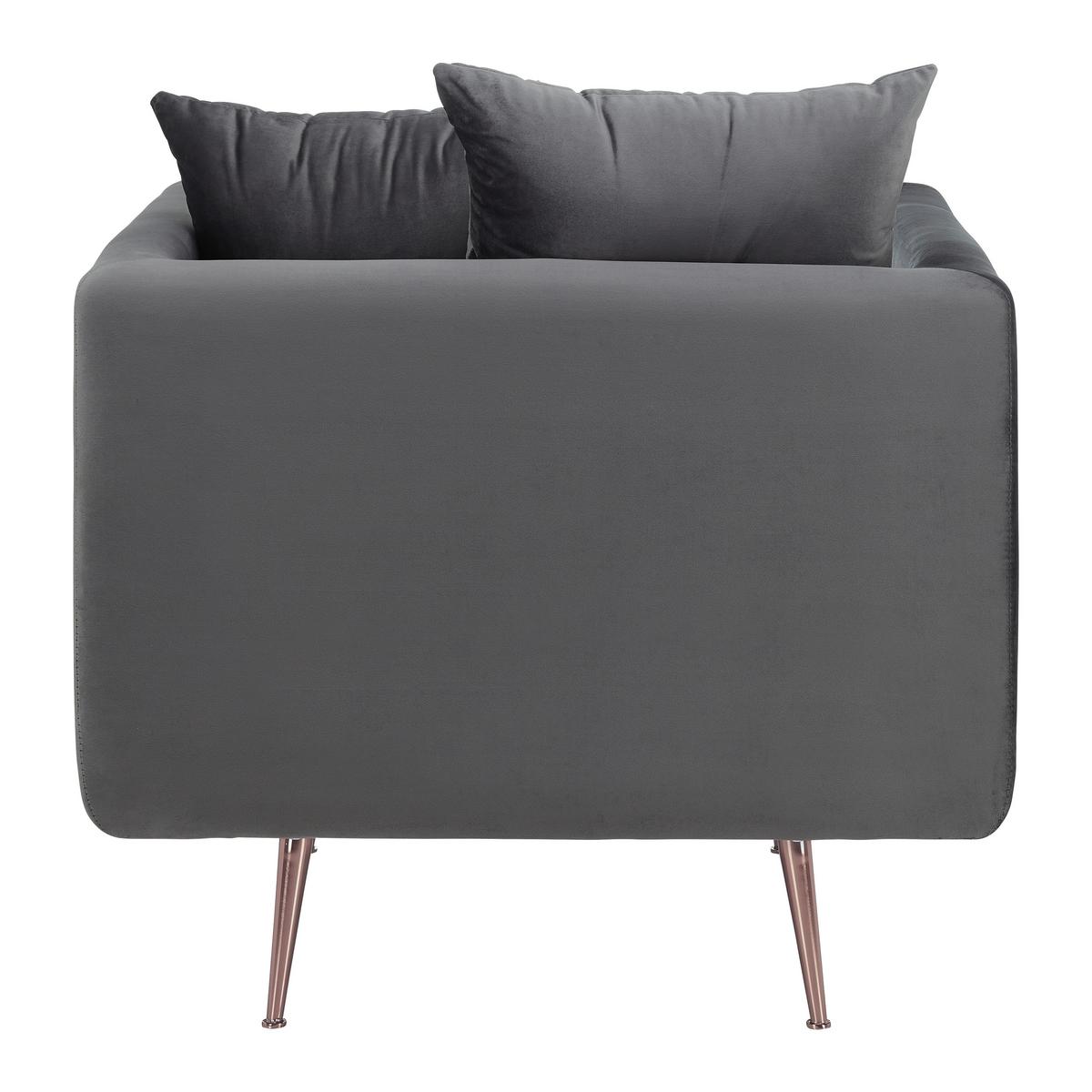 Fotel Luis - szürke, Modern, textil/fa (90/87/87cm) - Bessagi Home