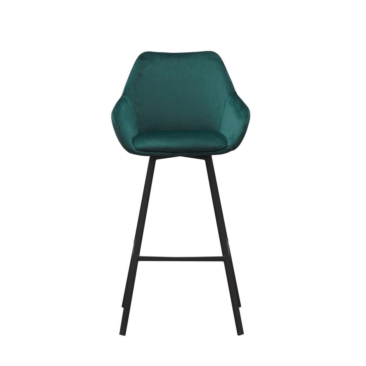 BARHOCKER-SET CASPER - Dunkelgrün/Schwarz, Design, Textil (55/109/57cm) - MID.YOU