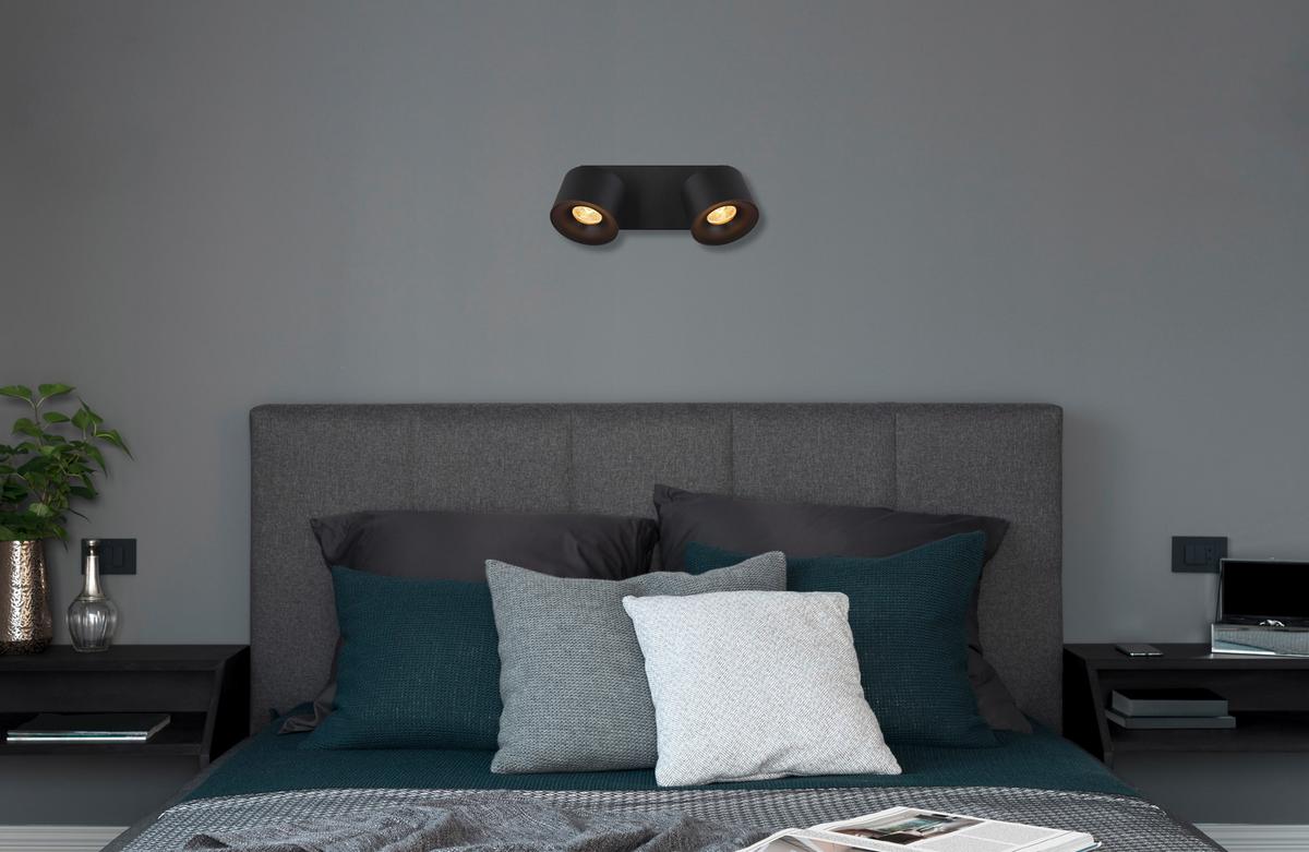 LED-Strahler Rae Schwarz max. 6 Watt - Transparent/Schwarz, Design, Kunststoff/Metall (20,5/7,2/12cm) - Globo