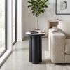 SIDOBORD LYON -TREND- - vit/svart, Modern, metall/sten (31/44cm) - Premium Living