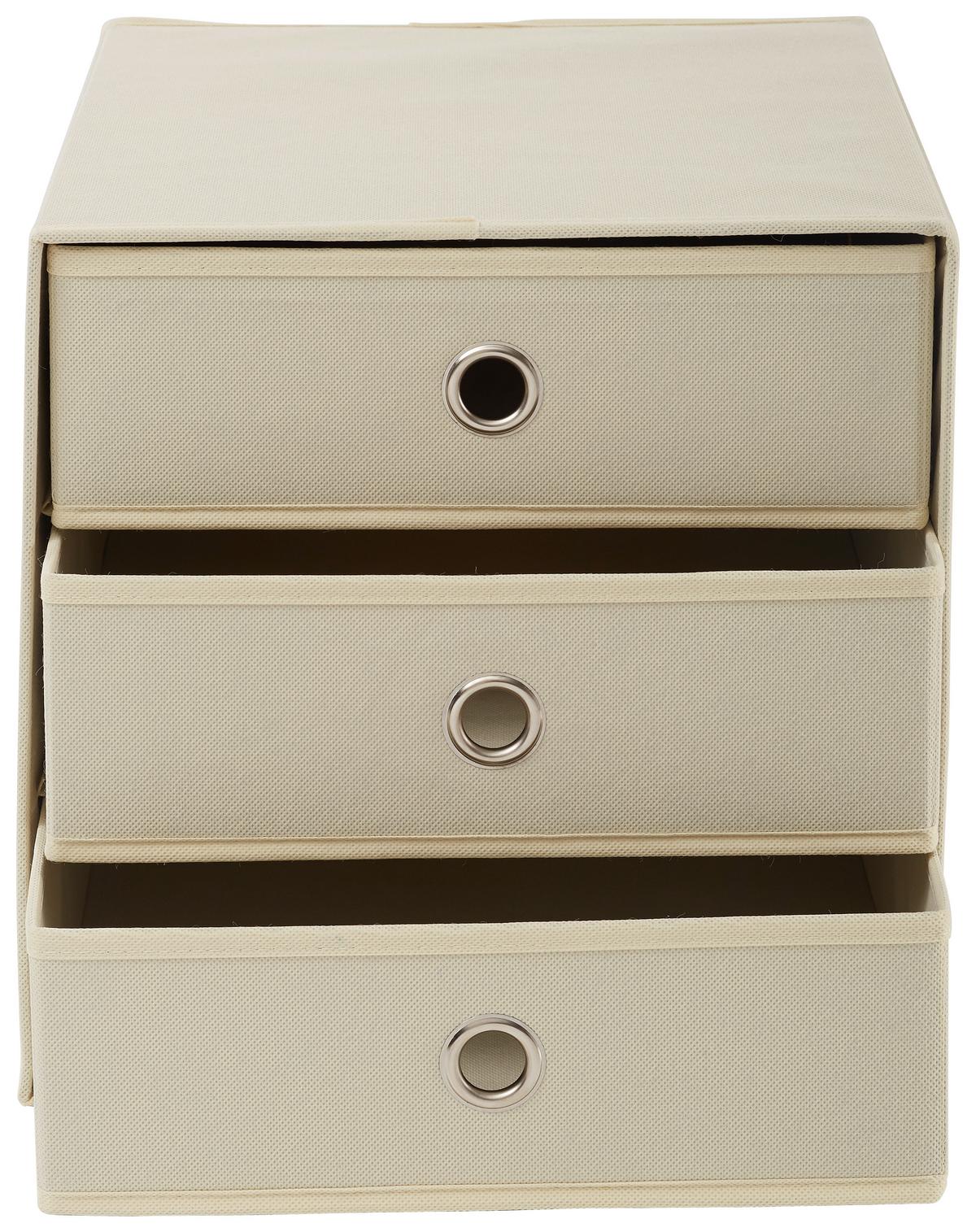 PUDEŁKO SKŁADANE CUBUS 3 - kolor srebrny/kolor naturalny, Design, karton/metal (32/32/31,5cm) - Carryhome