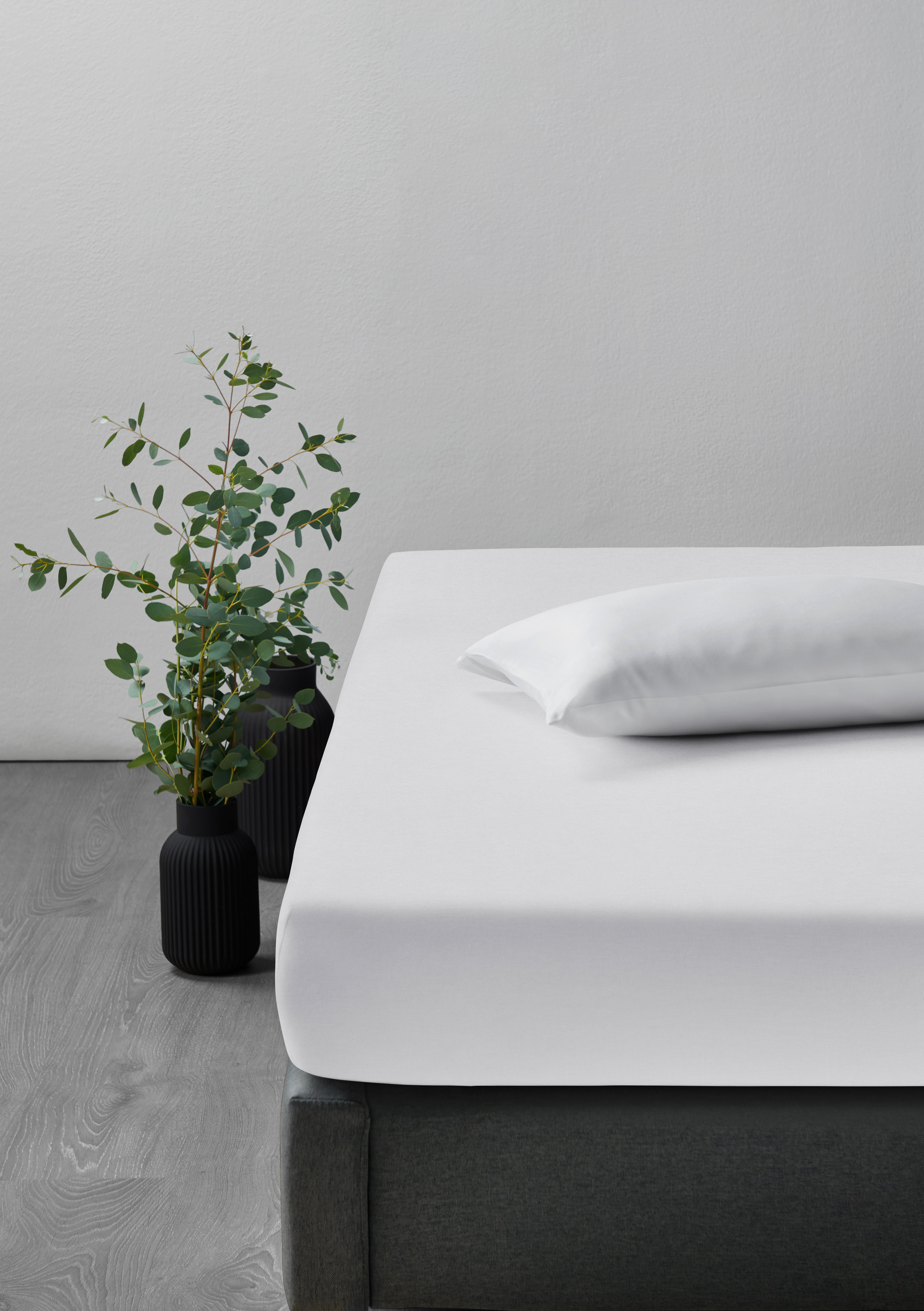 DRA-PÅ-LAKAN FÖR BÄDDMADRASS ELASTHAN TOPPER - vit, textil (140-160/200cm) - Premium Living