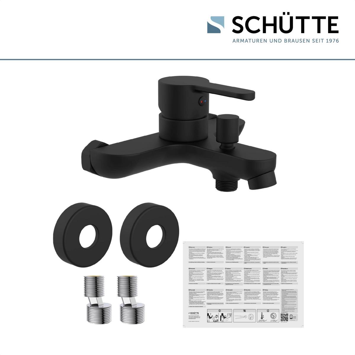 Baterie pentru duș/cadă DENVER - negru, Basics, metal (5,5/15,9/15,7cm) - Schütte