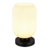Tischleuchte Normy Champagner max. 40 Watt - Champagner/Schwarz, KONVENTIONELL, Glas/Metall (14/24cm) - Globo