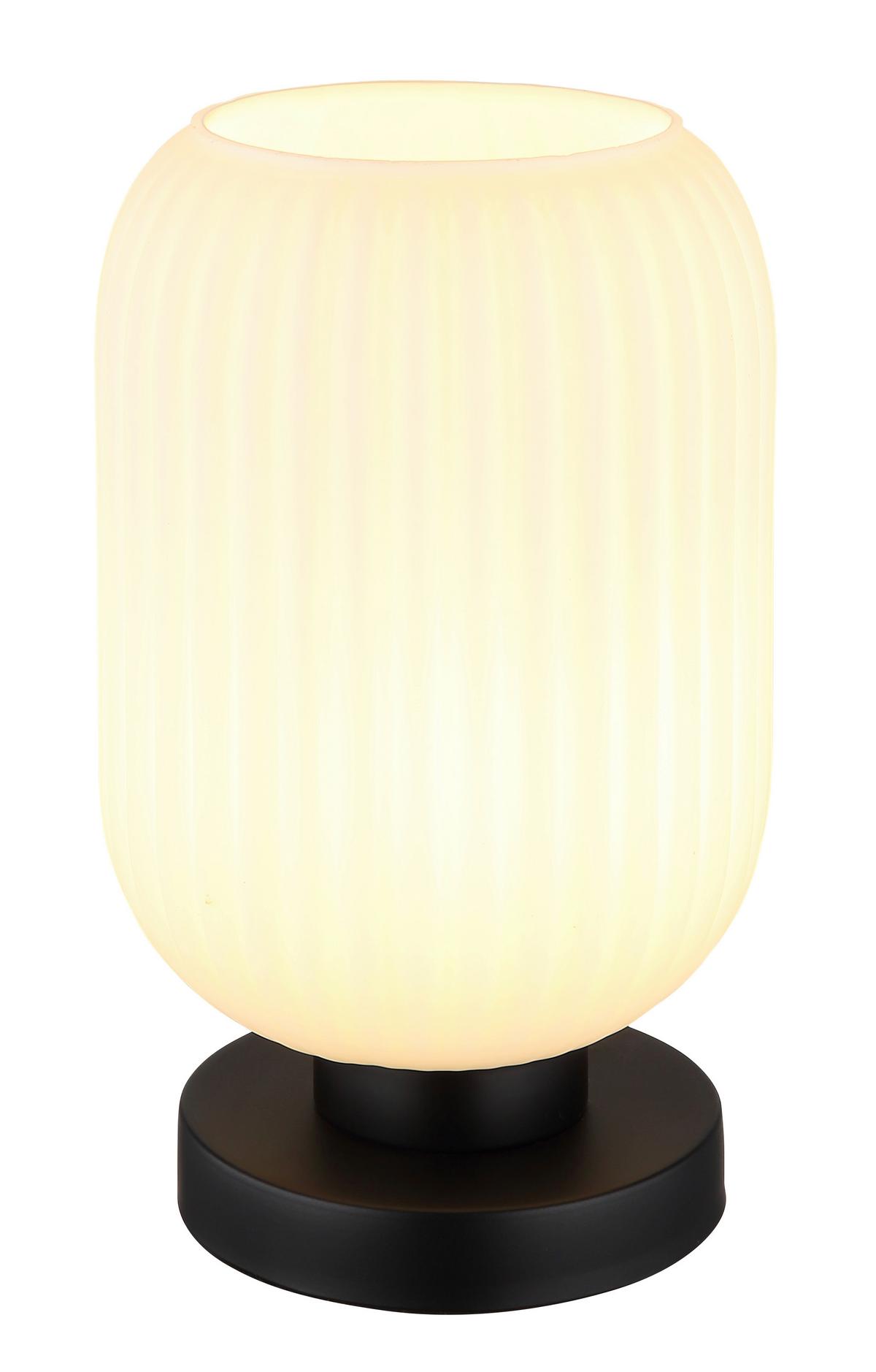 Tischleuchte Normy Champagner max. 40 Watt - Champagner/Schwarz, KONVENTIONELL, Glas/Metall (14/24cm) - Globo
