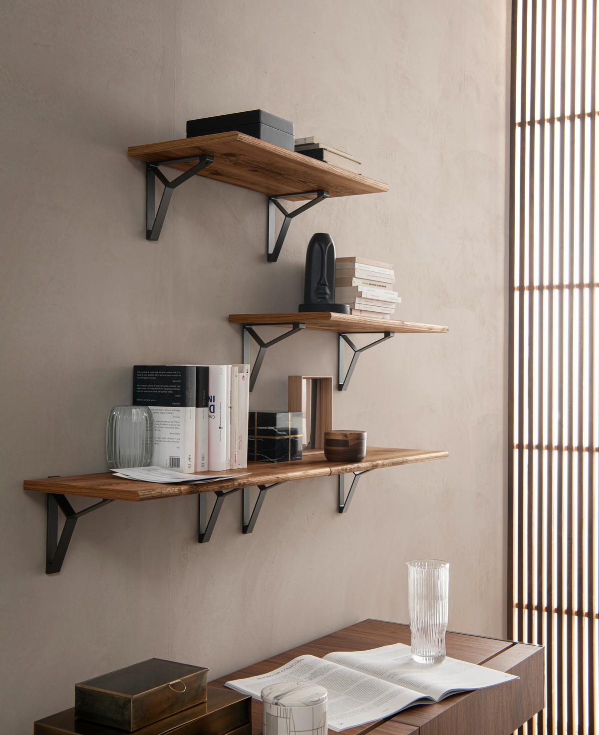 Stenski Nosilec Florence - črna, Moderno, kovina (16/2,5/18cm) - Mömax