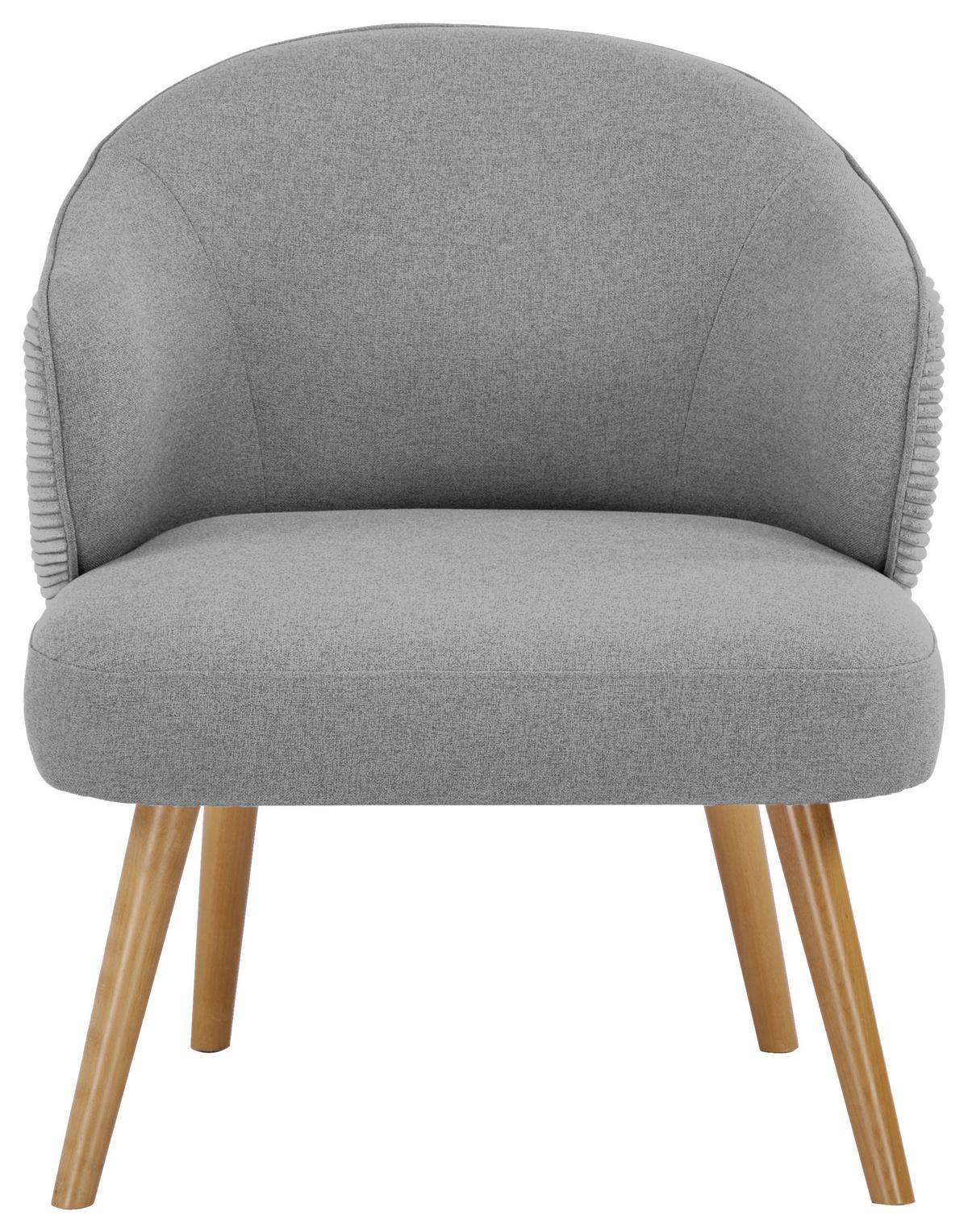 Fotelja Como - prirodne boje/svijetlo siva, Moderno, drvo/tekstil (70/81/69cm) - Mömax