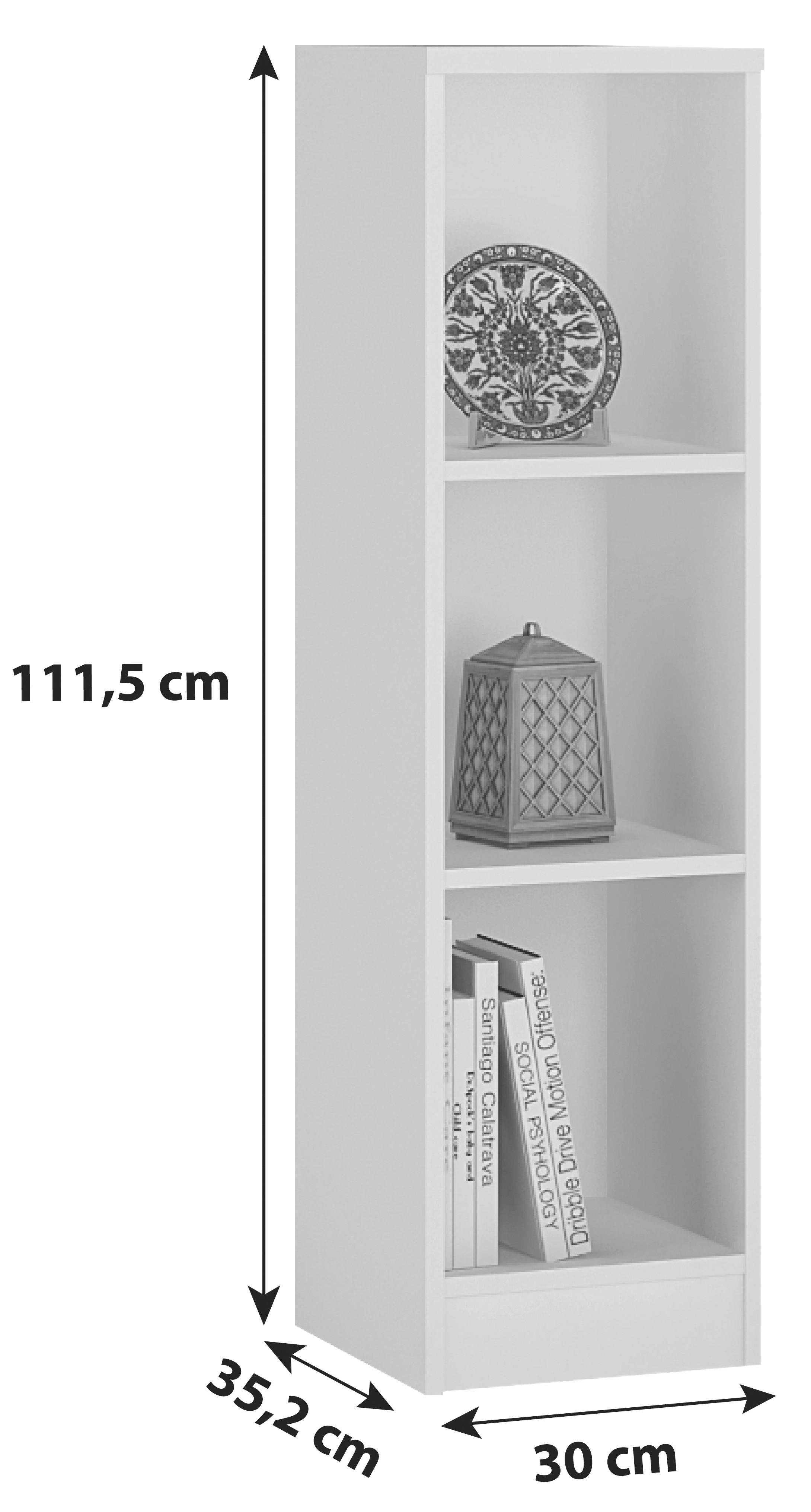 REGAŁ 4-YOU YUR05 - dąb sonoma, Modern, drewno (30/111,5/35,2cm)