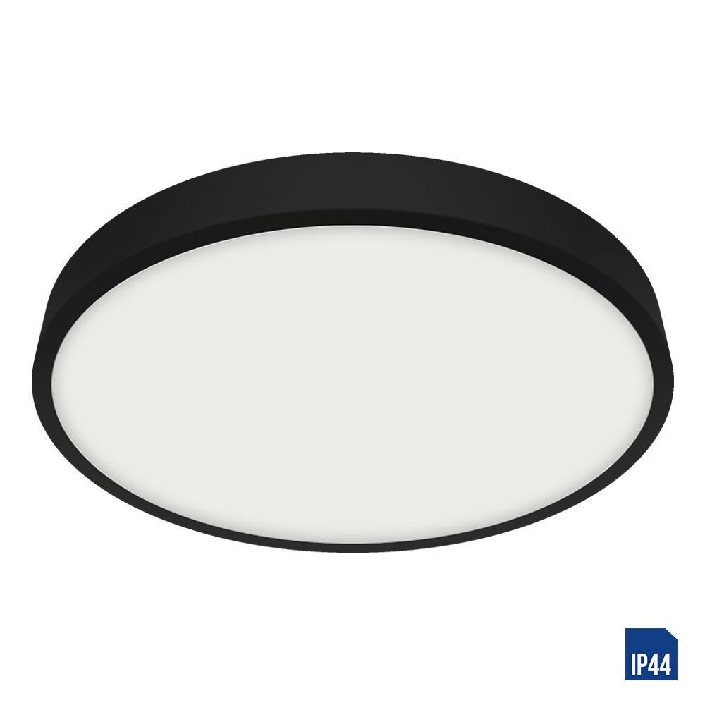 LED Mennyezeti Lámpa Lenys 24cm - fekete/fehér, műanyag/fém (24cm)