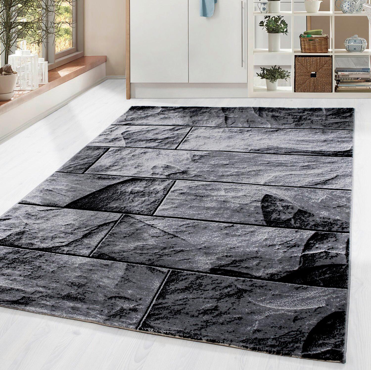 Tkana Preproga Parma, Črna, 200x290cm - črna, Konvencionalno, tekstil (200/290cm)