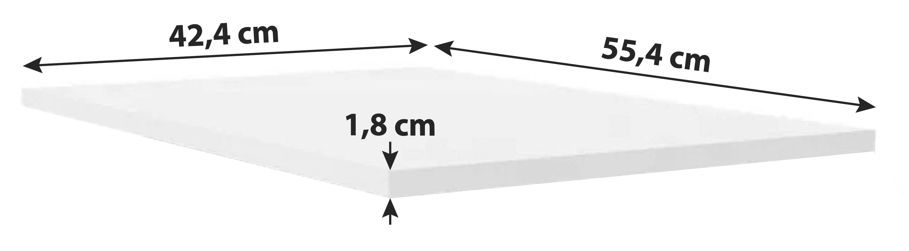 ZESTAW PÓŁEK WKŁADANYCH UNIT - biały, Modern, materiał drewnopochodny (42,4/1,8/55cm) - Ondega
