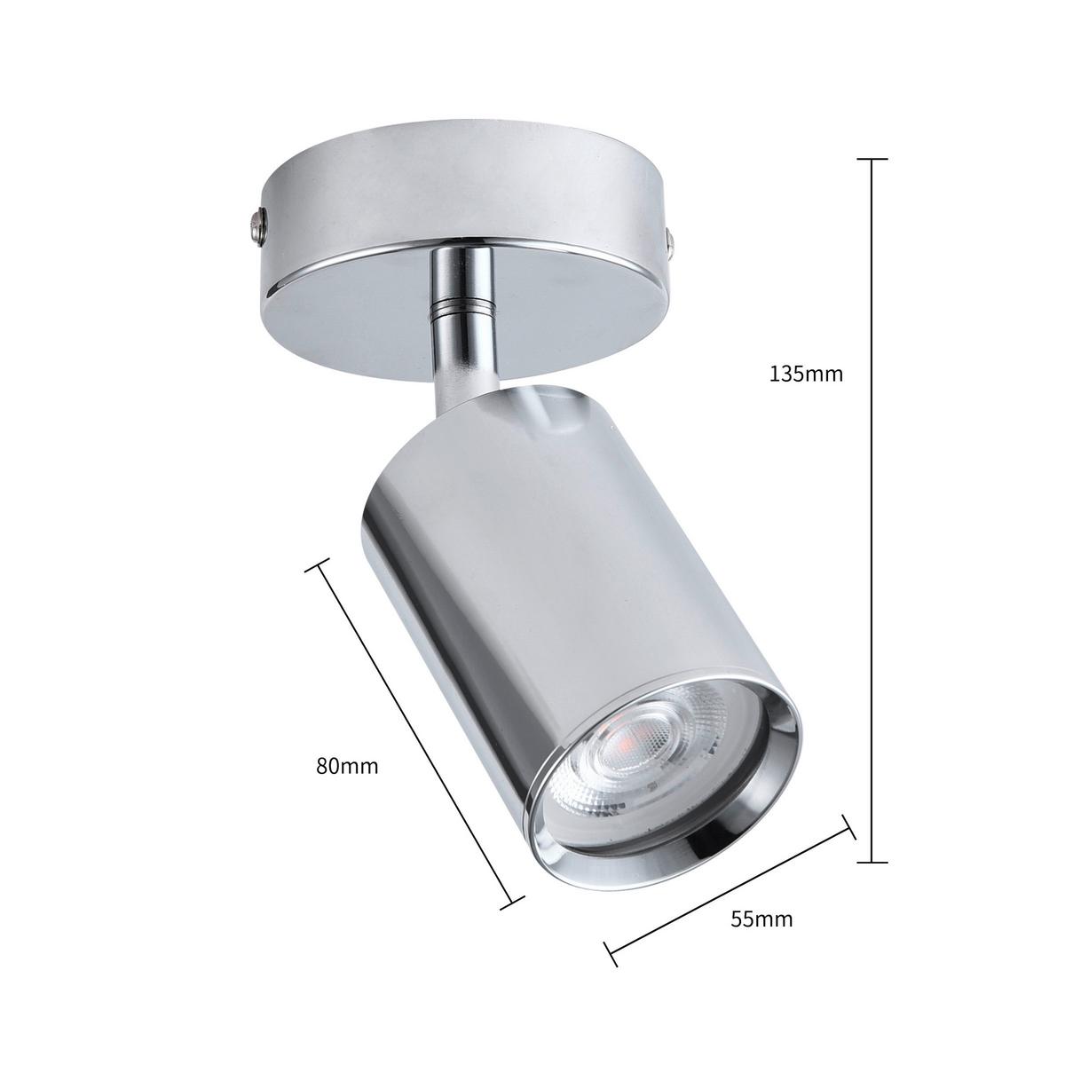 Strahler Lp-734/1w Ch Belize - Chromfarben, Konventionell, Metall (8/13.5/5.5cm)