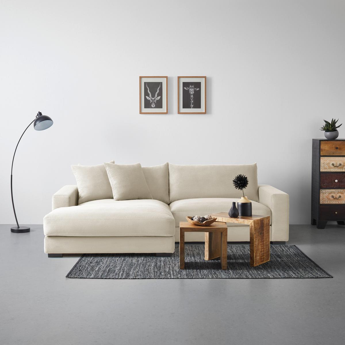 Kutna Garnitura Pedro - krem, Moderno, tekstil (180/83/265cm) - Mömax