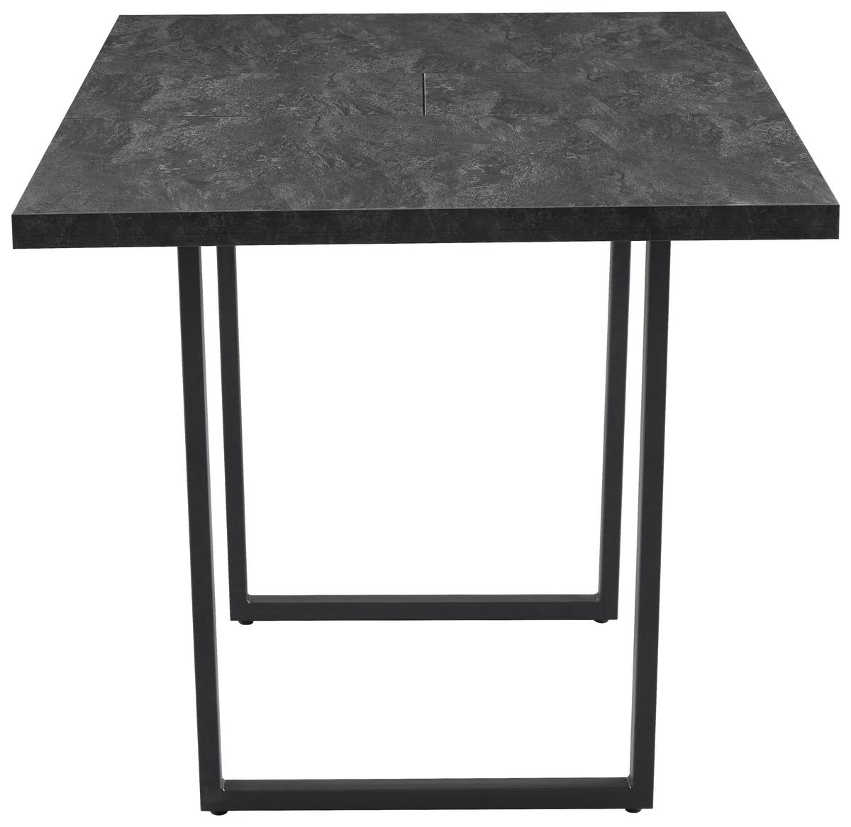 Kihúzható Asztal Nils - fekete/sötétszürke, Design, faalapú anyag/fém (140-180/76/85cm) - Mömax