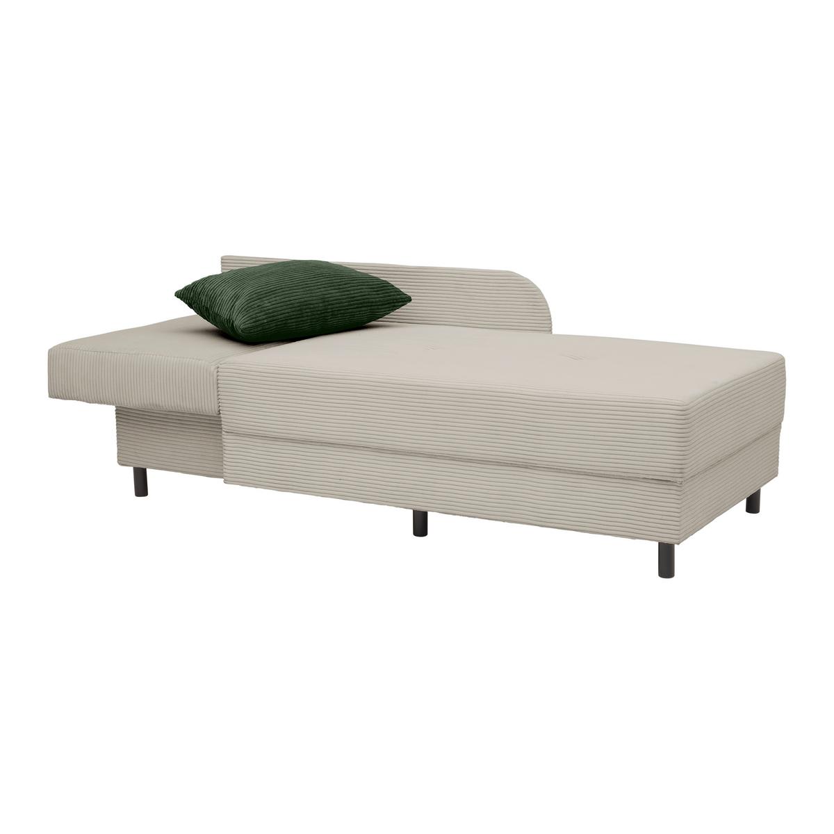 Liege Nova Beige - Beige/Schwarz, MODERN, Holz/Textil (85/62/145cm) - Mömax