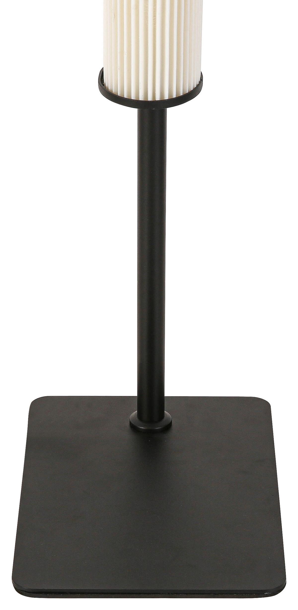 LED-Stehleuchte Laseri Schwarz/Weiß max. 24 Watt - Weiss/Schwarz, Konventionell, Kunststoff/Metall (26/19/148cm) - Mömax