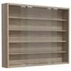 Viseča Vitrina Agisa L, Hrast - srebrne barve/hrast sonoma, Moderno, steklo/leseni material (77/60/10cm) - MID.YOU