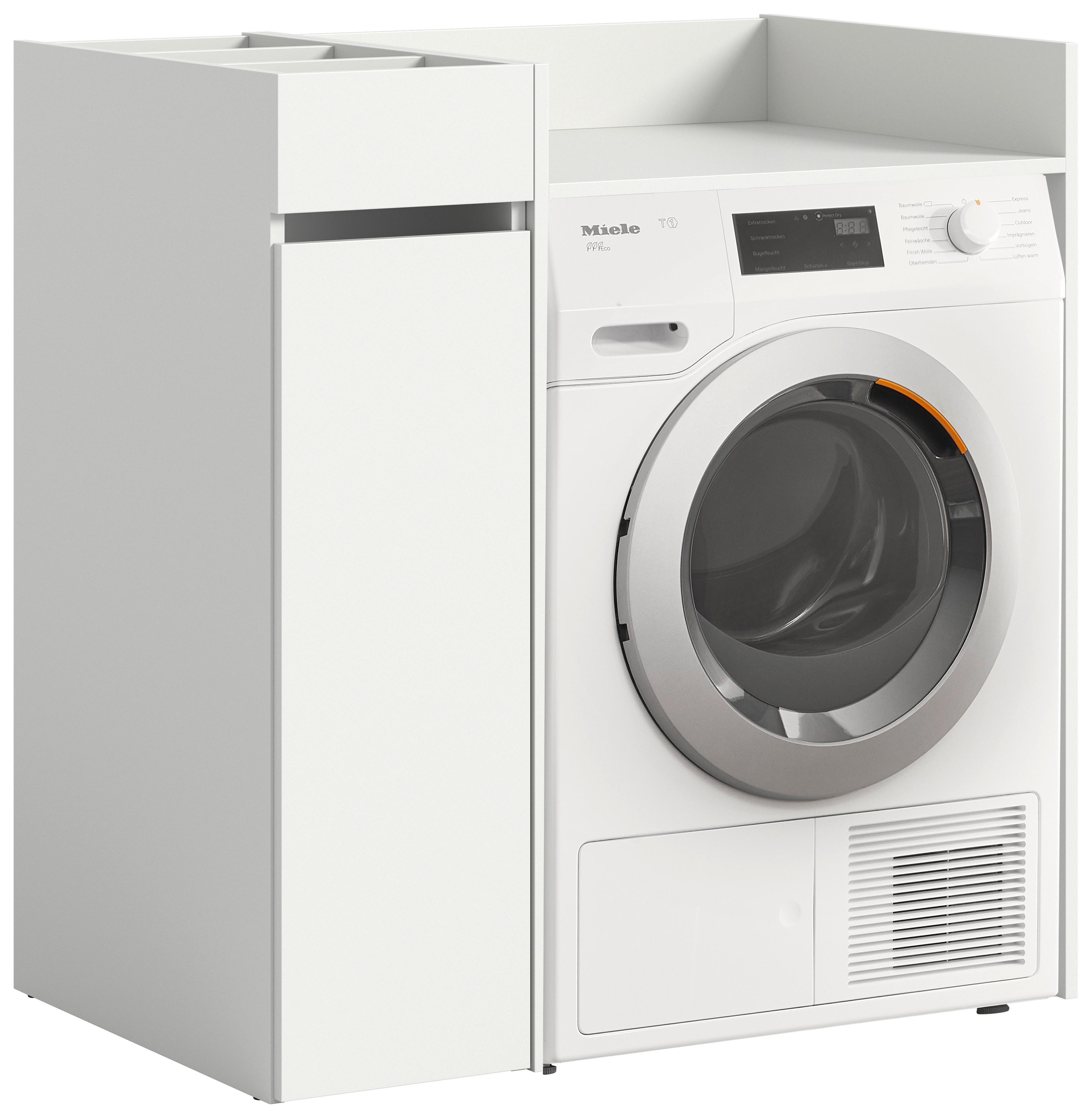 Omarica Za Pralni Stroj Free, Bela - bela, Moderno, leseni material (95/101/60cm) - MID.YOU