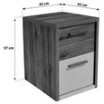 Nočna Omarica Julia - aluminij/bela, Konvencionalno, umetna masa/leseni material (45/57/42cm) - Mömax modern living Nočna Omarica Julia - aluminij/bela, Konvencionalno, umetna masa/leseni material (45/57/42cm) - Mömax modern living