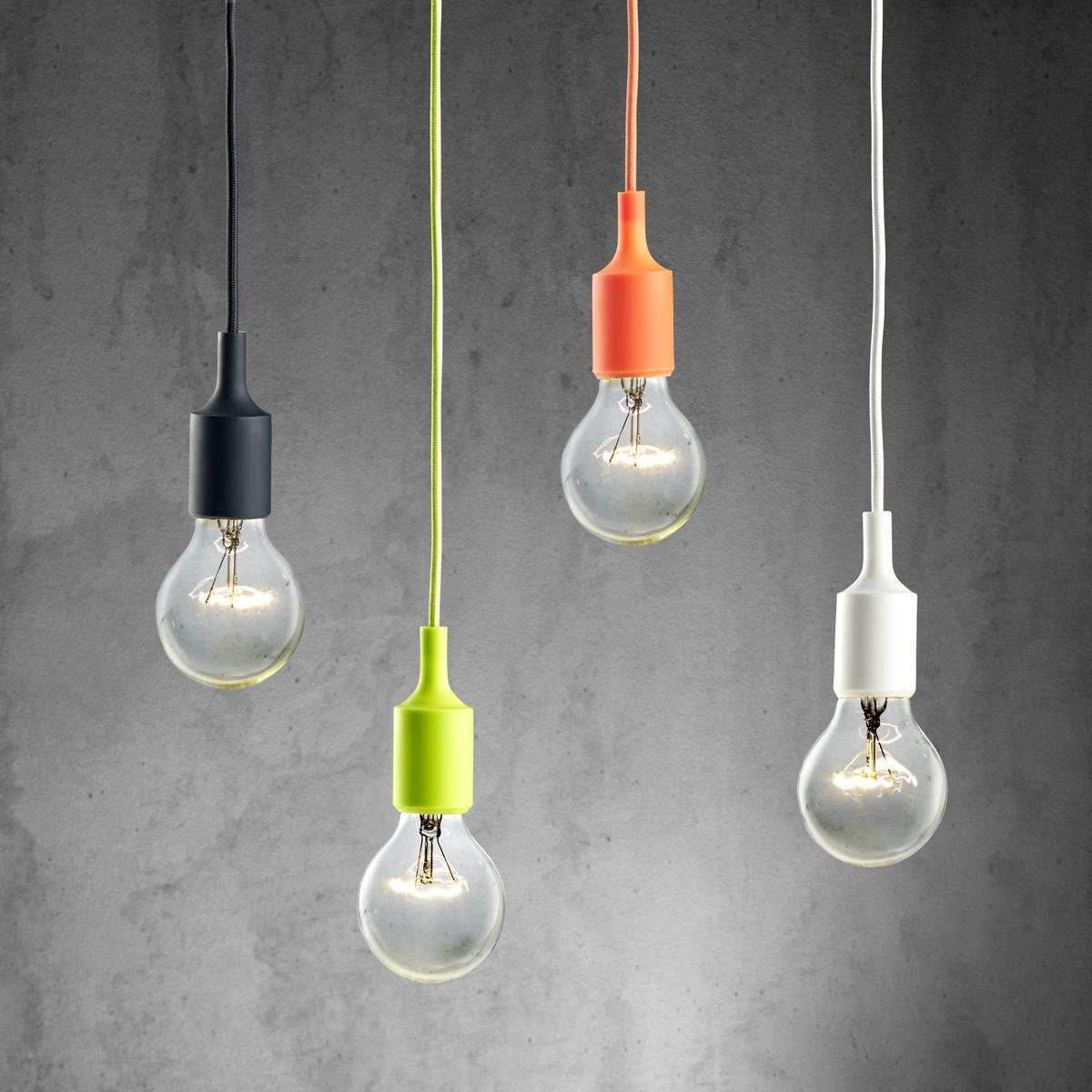 LAMPA WISZĄCA ABBY - pomarańczowy, Modern, tworzywo sztuczne (9/92cm) - Bessagi Home