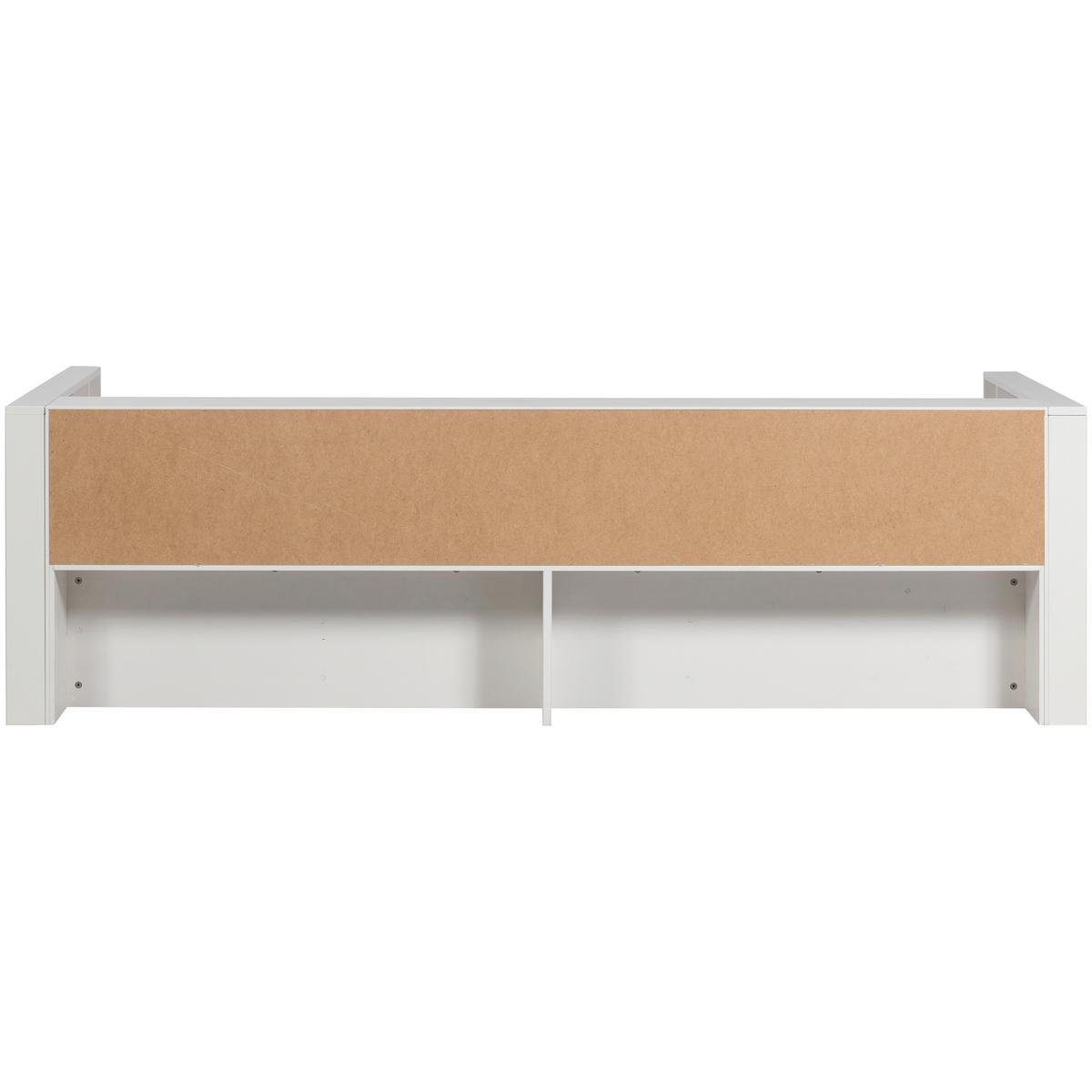 Bodenbett Carter Weiß ca. 90x200 cm - Weiß, Basics, Holz (90/200cm) - MID.YOU