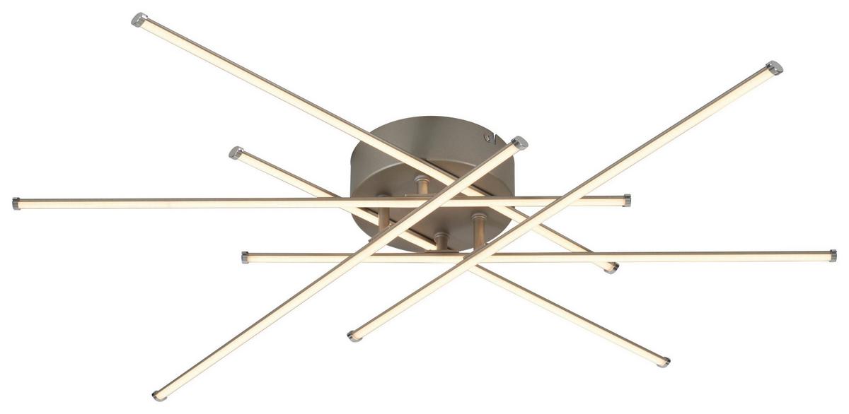 Led Mennyezeti Lámpa Spice - nikkelszínű, Modern, műanyag/fém (67/9cm) - Mömax