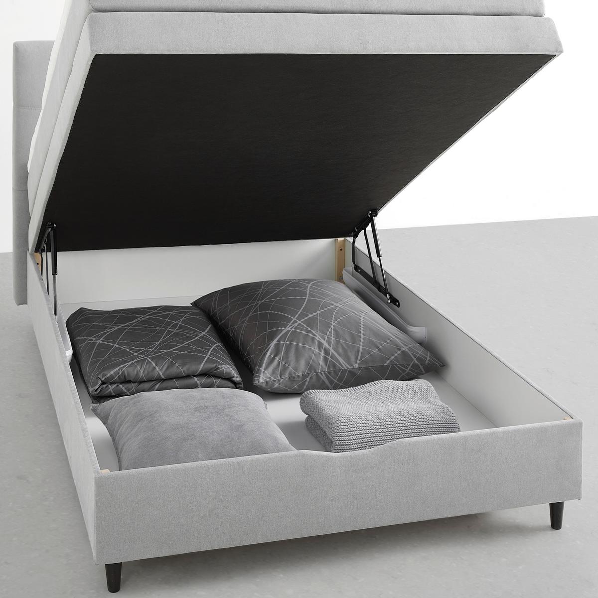 Boxspring Krevet Miami - siva, Konvencionalno, drvni materijal/tekstil (120/200cm) - Modern Living