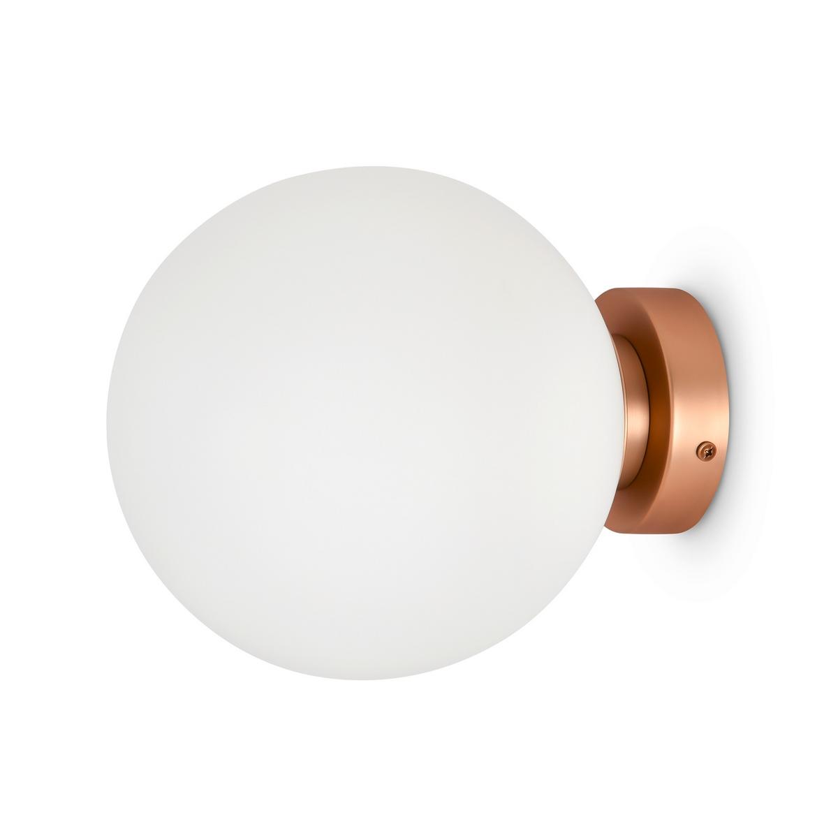 Wandleuchte Basic Form Weiß/Goldfarben max. 40 Watt - Goldfarben/Weiß, Trend, Glas/Metall (20/23cm) - MAYTONI
