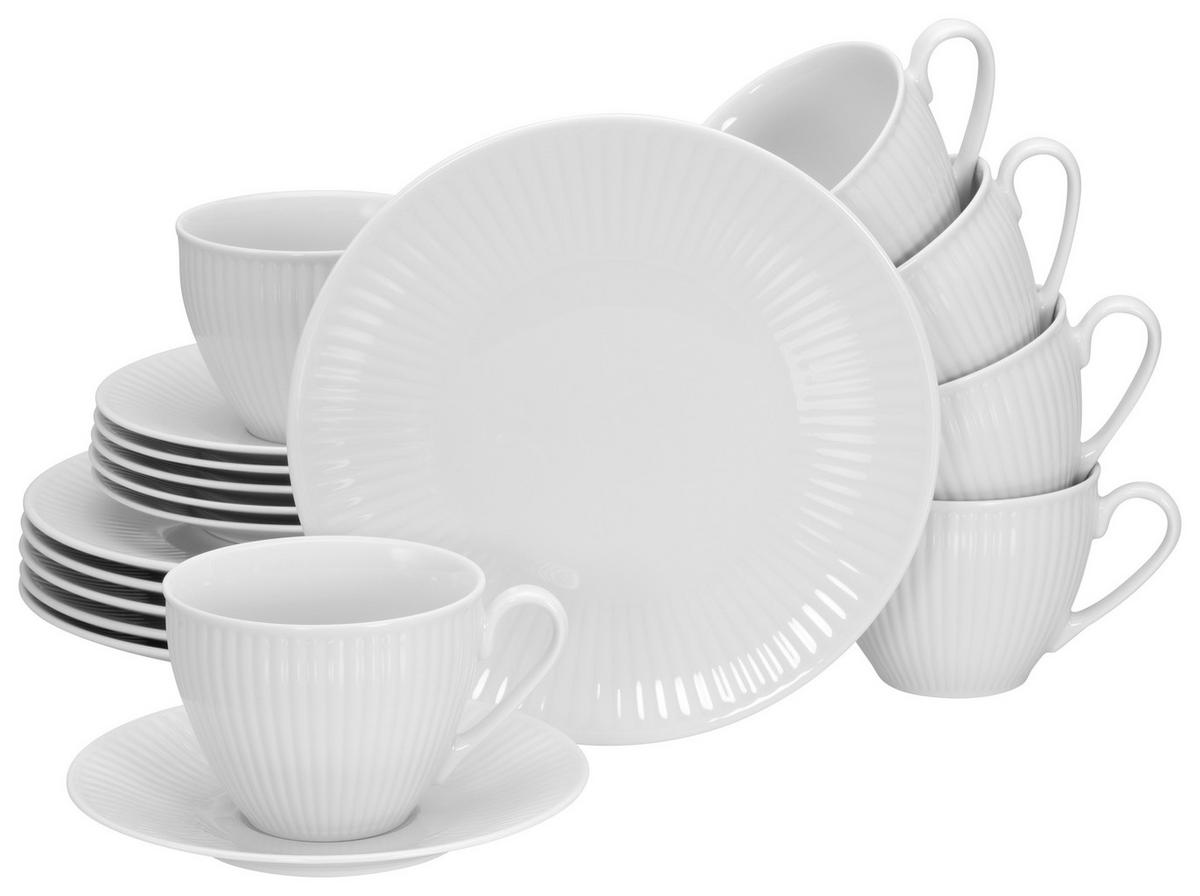 Kavni Servis Valencia, 18-Delni - bela, Design, keramika - Creatable