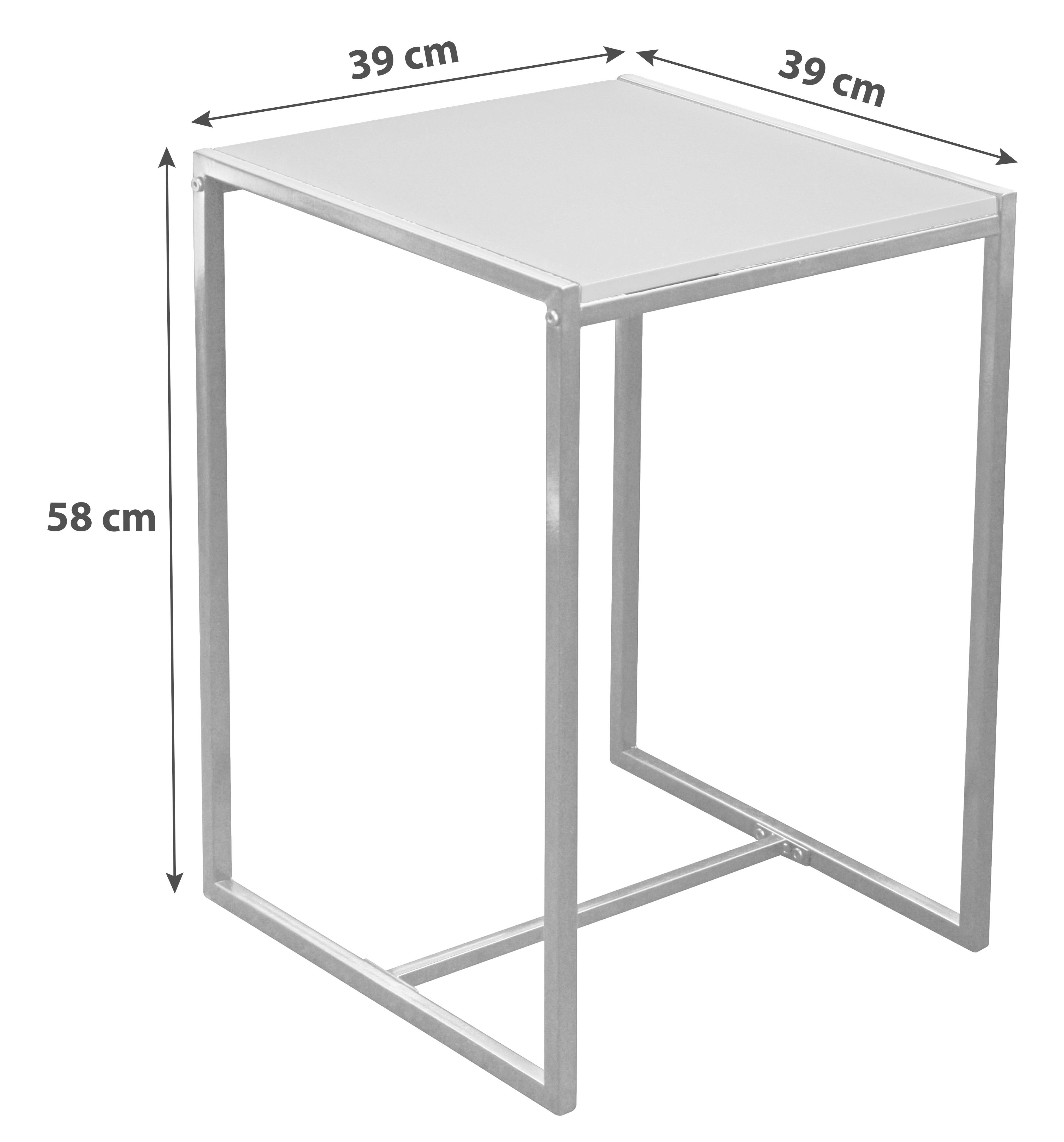 Mizica Bali - črna/bela, Moderno, kovina/leseni material (39/58/39cm) - Mömax
